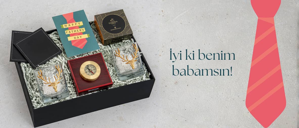 Pirinç Pusulalı Babalar Günü Hediye Kutusu